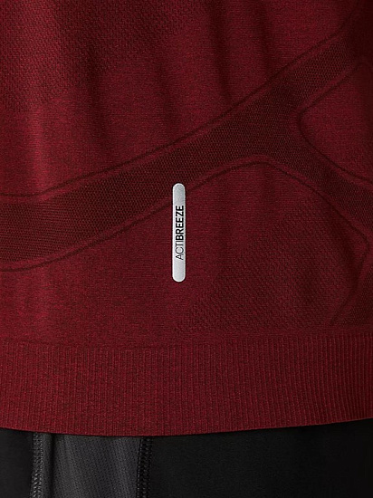 Футболка мужская ASICS Road Seamless Dark Red Planet - Фото 6 большая