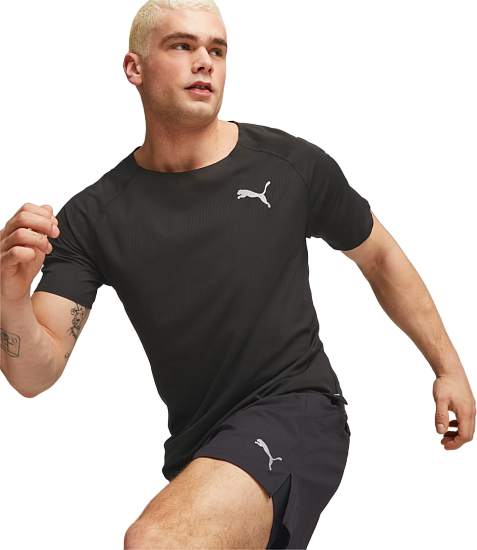 Футболка мужская Puma Run Ultraspun SS Puma Black - Фото 3 большая