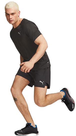 Футболка мужская Puma Run Ultraspun SS Puma Black - Фото 4 большая