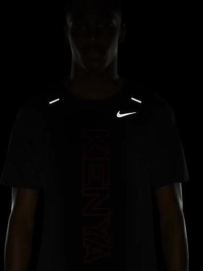 Футболка мужская Nike Team Kenya Dri-FIT Rise 365 Ss Black - Фото 7 большая