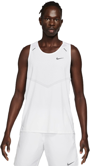 Майка мужская Nike Dri-FIT Rise 365 White - Фото 3 большая
