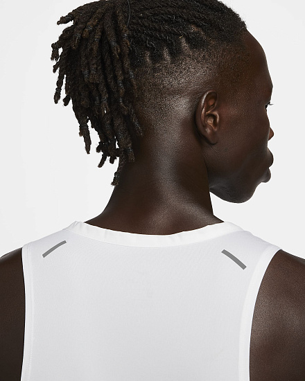 Майка мужская Nike Dri-FIT Rise 365 White - Фото 6 большая