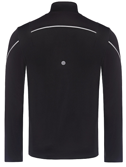 Лонгслив мужской ASICS Road Lite-Show 1/2 Zip Black - Фото 2 большая