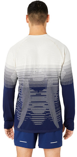 Лонгслив мужской ASICS Seamless Birch/Blue - Фото 4 большая