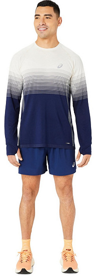Лонгслив мужской ASICS Seamless Birch/Blue - Фото 8 большая
