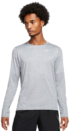 Футболка мужская Nike Dri-FIT Element Smoke Grey/Grey Fog - Фото 3 большая
