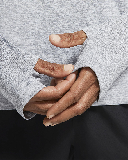 Футболка мужская Nike Dri-FIT Element Smoke Grey/Grey Fog - Фото 6 большая