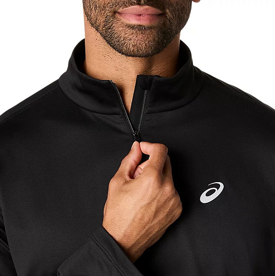 Лонгслив мужской ASICS Core 1/2 Zip Winter Performance Black - Фото 6 большая