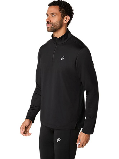 Лонгслив мужской ASICS Core 1/2 Zip Winter Performance Black - Фото 3 большая