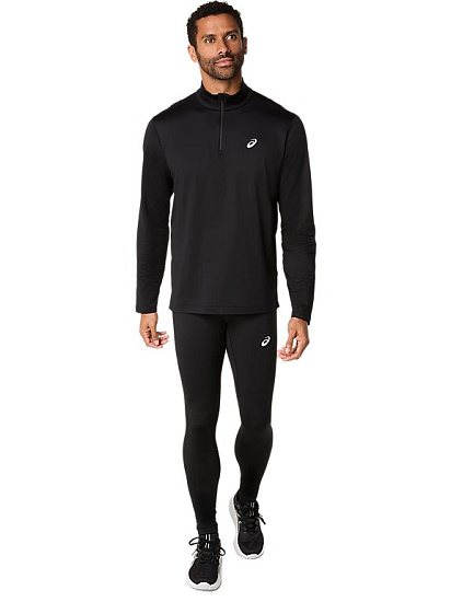 Лонгслив мужской ASICS Core 1/2 Zip Winter Performance Black - Фото 6 большая