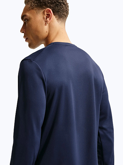 Лонгслив мужской Nike Dri-FIT Uv Miler Midnight Navy/Reflective Silver - Фото 4 большая