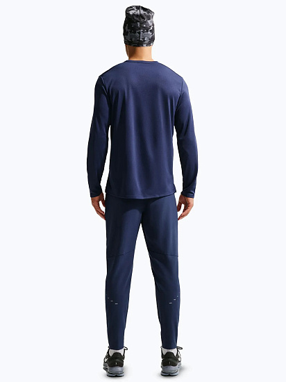 Лонгслив мужской Nike Dri-FIT Uv Miler Midnight Navy/Reflective Silver - Фото 6 большая