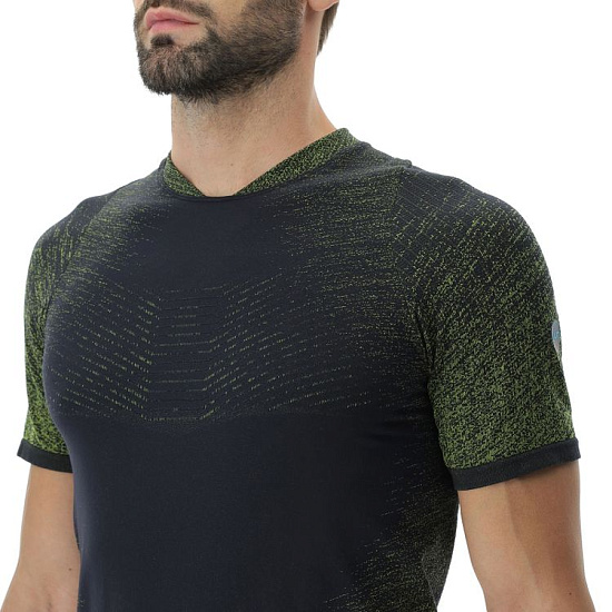 Футболка мужская UYN Running Exceleration Ow Black/Lime - Фото 2 большая
