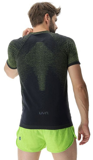 Футболка мужская UYN Running Exceleration Ow Black/Lime - Фото 4 большая