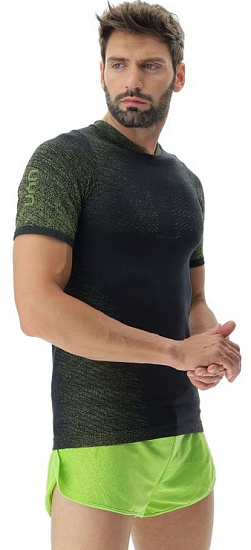 Футболка мужская UYN Running Exceleration Ow Black/Lime - Фото 5 большая