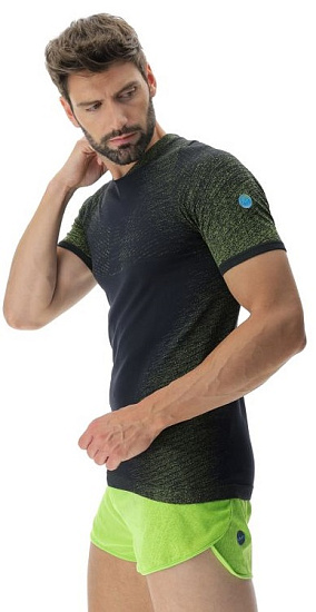 Футболка мужская UYN Running Exceleration Ow Black/Lime - Фото 6 большая