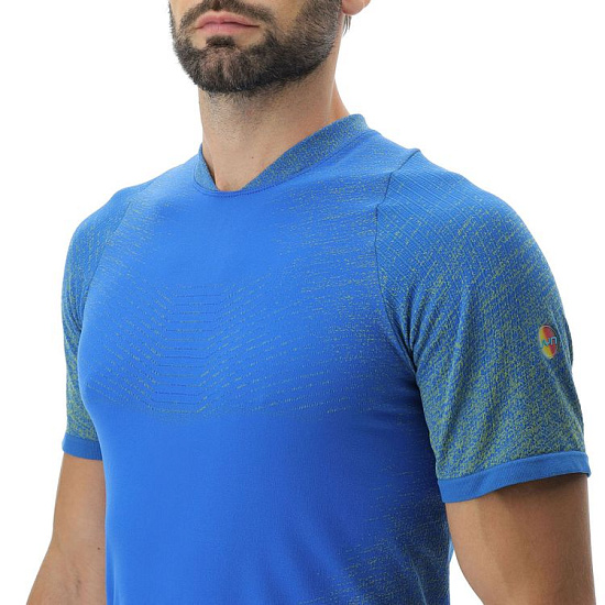 Футболка мужская UYN Running Exceleration Ow Sl Lapis/Lime - Фото 2 большая