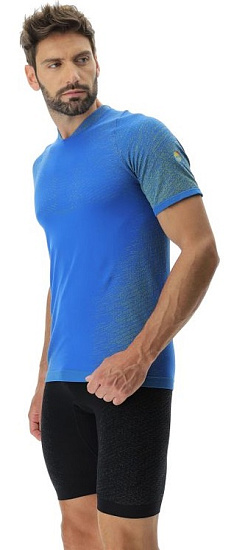 Футболка мужская UYN Running Exceleration Ow Sl Lapis/Lime - Фото 6 большая