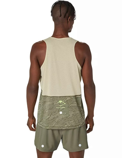 Майка мужская ASICS Fujitrail Mantle Green/Khaki - Фото 4 большая