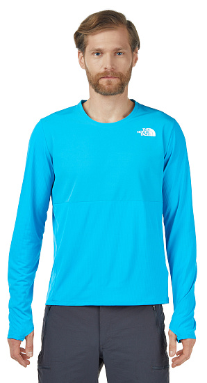 Футболка мужская The North Face True RN L/S Meridian Blue - Фото 3 большая