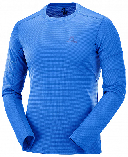 Футболка мужская Salomon Agile LS Tee Nautical Blue - Фото 1 большая