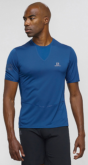 Футболка мужская Salomon Sense Ultra Tee Poseidon - Фото 2 большая