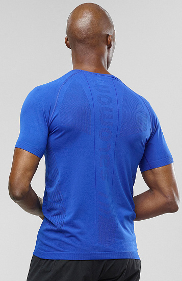 Футболка мужская Salomon Sense Pro Tee Nautical Blue - Фото 3 большая