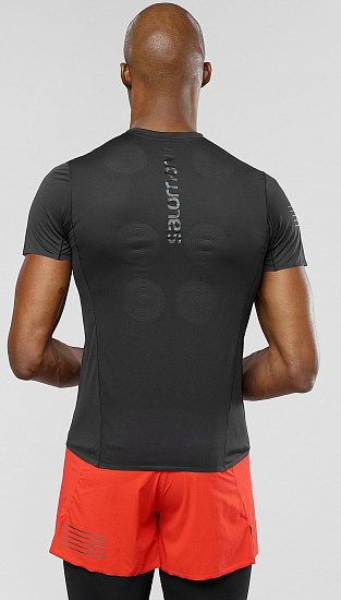 Футболка мужская Salomon S/Lab Nso Tee Black/Black - Фото 3 большая
