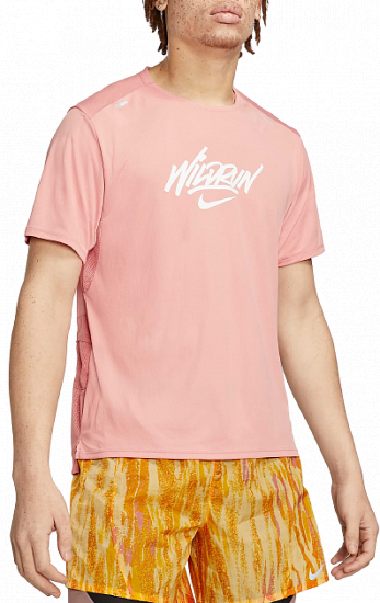 Футболка мужская Nike Rise 365 Wild Run Rust Pink - Фото 1 большая