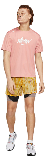 Футболка мужская Nike Rise 365 Wild Run Rust Pink - Фото 8 большая
