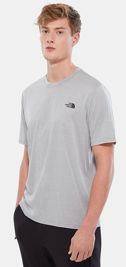 Футболка мужская The North Face Reaxion Amp Crew Light Grey - Фото 3 большая