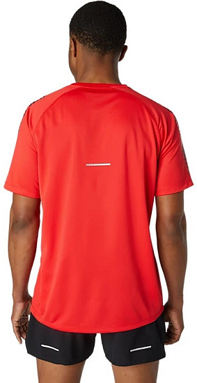 Футболка мужская ASICS Icon Ss Electric Red/Performance Black - Фото 4 большая