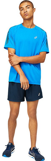Футболка мужская ASICS Icon Ss Electric Blue/French Blue - Фото 2 большая