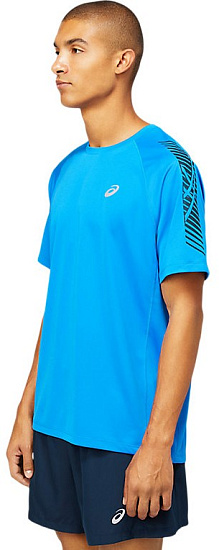 Футболка мужская ASICS Icon Ss Electric Blue/French Blue - Фото 5 большая