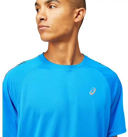 Футболка мужская ASICS Icon Ss Electric Blue/French Blue - Фото 6 большая