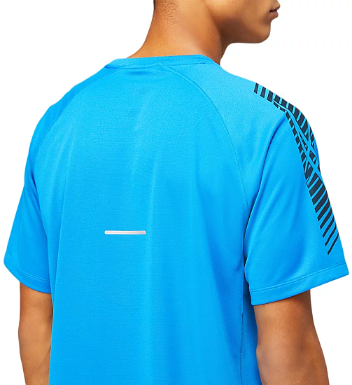 Футболка мужская ASICS Icon Ss Electric Blue/French Blue - Фото 8 большая