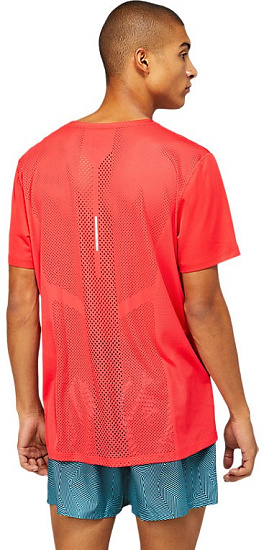 Футболка мужская ASICS Ventilate Ss Electric Red - Фото 4 большая