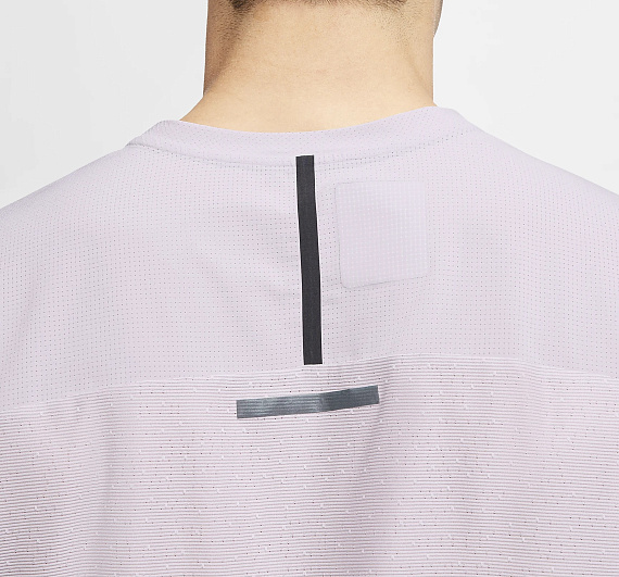 Футболка мужская Nike Tech Pack Top Hybrid SS Silver Lilac/Vast Grey/Reflect Black - Фото 7 большая