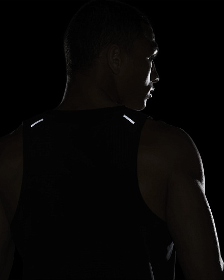 Майка мужская Nike Dri-FIT Rise 365 Black/Black - Фото 9 большая
