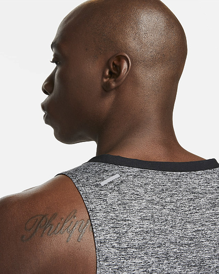 Майка мужская Nike Dri-FIT Rise 365 Black/Heather - Фото 7 большая