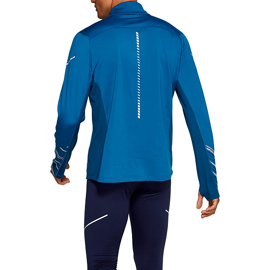 Футболка мужская ASICS Lite-Show 2 Winter LS 1/2 Zip Deep Sapphire/Mako Blue - Фото 2 большая