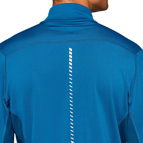 Футболка мужская ASICS Lite-Show 2 Winter LS 1/2 Zip Deep Sapphire/Mako Blue - Фото 5 большая