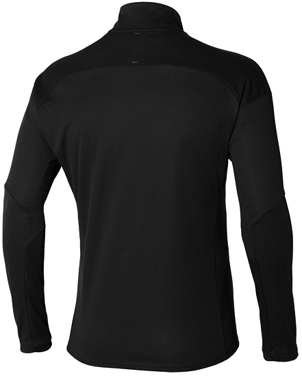 Лонгслив мужской Mizuno Hybrid LS Black - Фото 2 большая