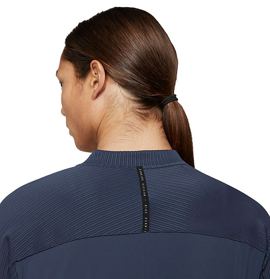 Футболка мужская Nike Dri-Fit Element Run Division Full-Zip Thunder Blue/Reflective Silver - Фото 4 большая