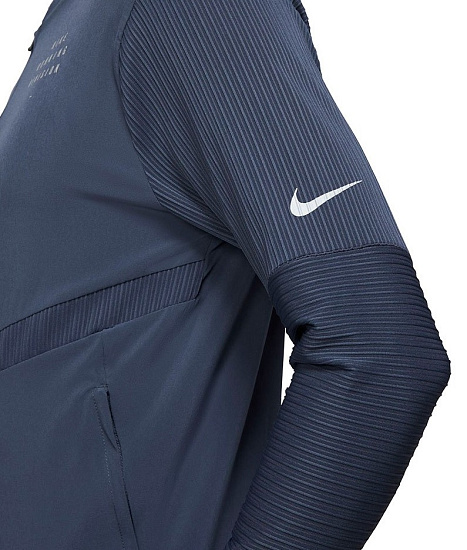 Футболка мужская Nike Dri-Fit Element Run Division Full-Zip Thunder Blue/Reflective Silver - Фото 5 большая