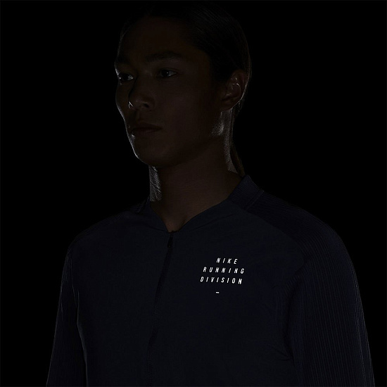 Футболка мужская Nike Dri-Fit Element Run Division Full-Zip Thunder Blue/Reflective Silver - Фото 10 большая