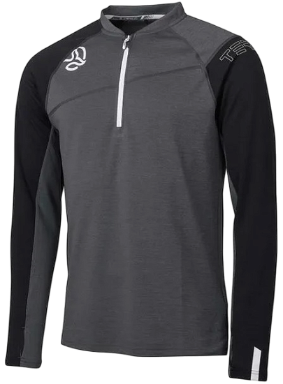 Лонгслив мужской Ternua Kripton 1/2 Zip Dark Stone - Фото 1 большая