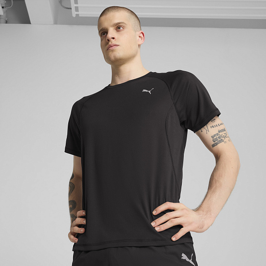 Футболка мужская Puma Run Vel (Poly) Black - Фото 3 большая