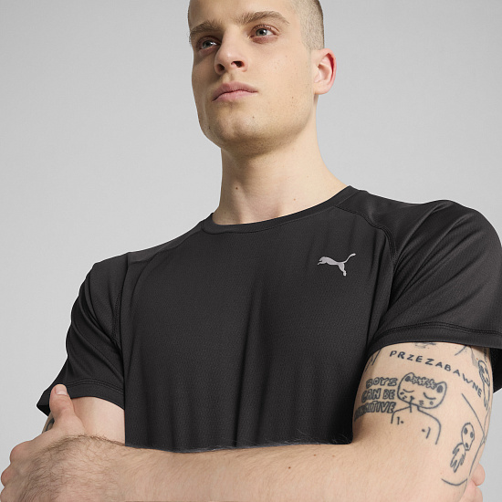 Футболка мужская Puma Run Vel (Poly) Black - Фото 4 большая