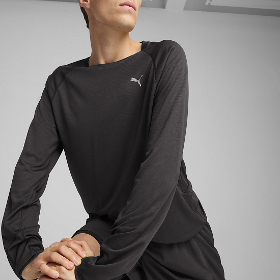 Лонгслив мужской Puma Run Velocity Black - Фото 7 большая
